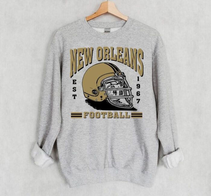 New Orleans Football Est 1967 Retro Comfort Sweatshirt Football Retro Comfort Sweatshirt For Dad ECS1108