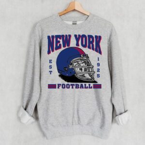 New York Football Blue Est 1925 Retro Comfort Sweatshirt American Football Comfort Sweatshirt For Dad ECS1096