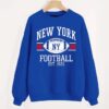 New York Football EST 1925 Pattern Line Royal Comfort Sweatshirt Retro American Football Comfort Colors Sweatshirt ECS1025
