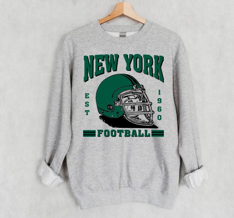 New-York-Football-Green-Est-1960-Retro-Comfort-Sweatshirt-Football-Retro-90s-Comfort-Colors-Sweatshirt-ECS1070 New York Football Green Est 1960 Retro Comfort Sweatshirt Football Retro 90s Comfort Colors Sweatshirt ECS1070