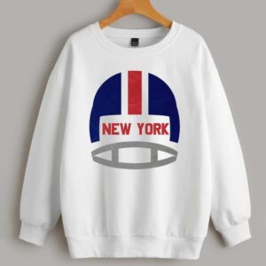 New York Football Vintage Helmet White Comfort Sweatshirt Retro American Football Comfort Sweatshirt Gift For Fan ECS1143