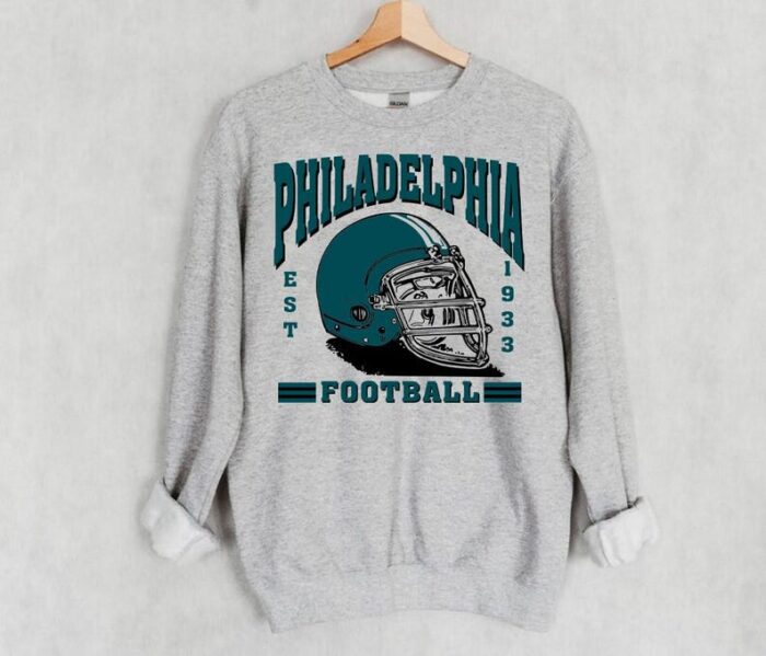 Philadelphia Football Blue Est 1933 Retro Comfort Sweatshirt American Football Comfort Colors Sweatshirt ECS1089