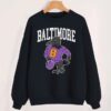 Vintage Baltimore Football Funny Mascot Black Comfort Sweatshirt Retro American Football Comfort Sweatshirt Gifts For Him ECS1084