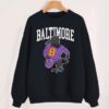 Vintage Baltimore Football Funny Mascot Black Comfort Sweatshirt Retro American Football Comfort Sweatshirt Gifts For Him ECS1107