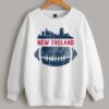 Vintage New England Football City Skyline White Comfort Sweatshirt Retro American Football Comfort Colors Sweatshirt ECS1045