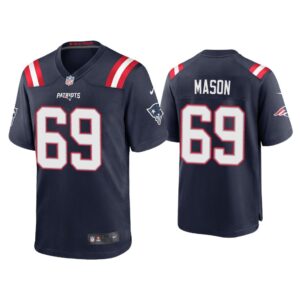 2020 Shaq Mason New England Patriots Navy Game Jersey