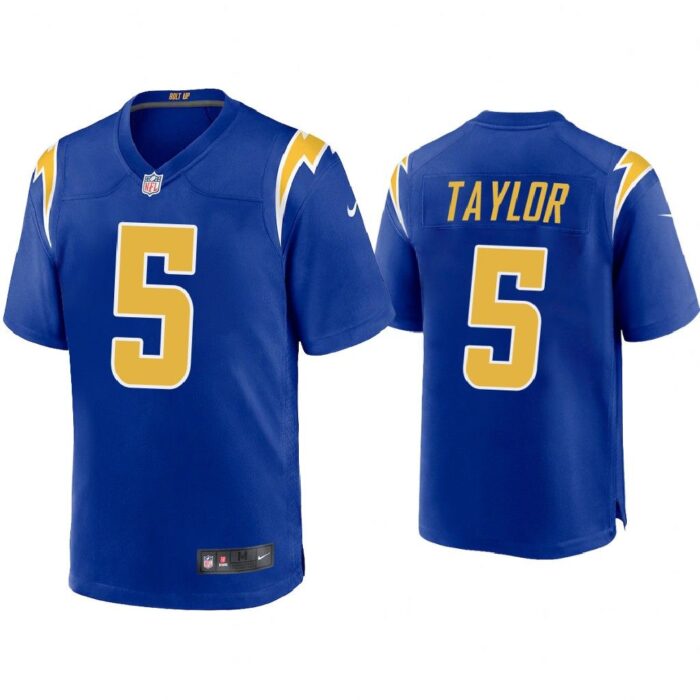 2020 Tyrod Taylor Los Angeles Chargers Royal Game Jersey