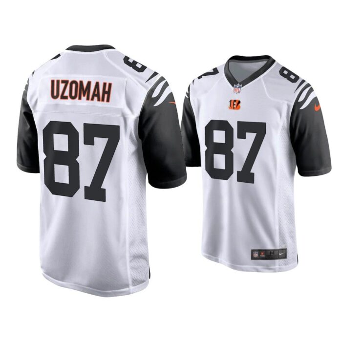 2021 C.J. Uzomah Cincinnati Bengals White Alternate Game Jersey