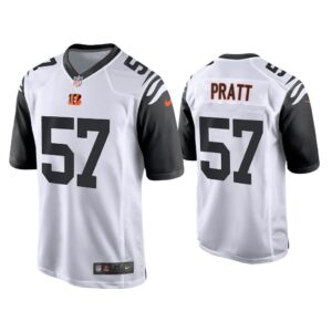 2021 Germaine Pratt Cincinnati Bengals White Alternate Game Jersey