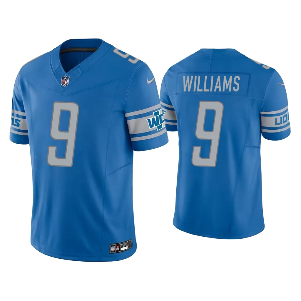 2023 Jameson Williams Detroit Lions Blue Vapor F.U.S.E. Limited Jersey