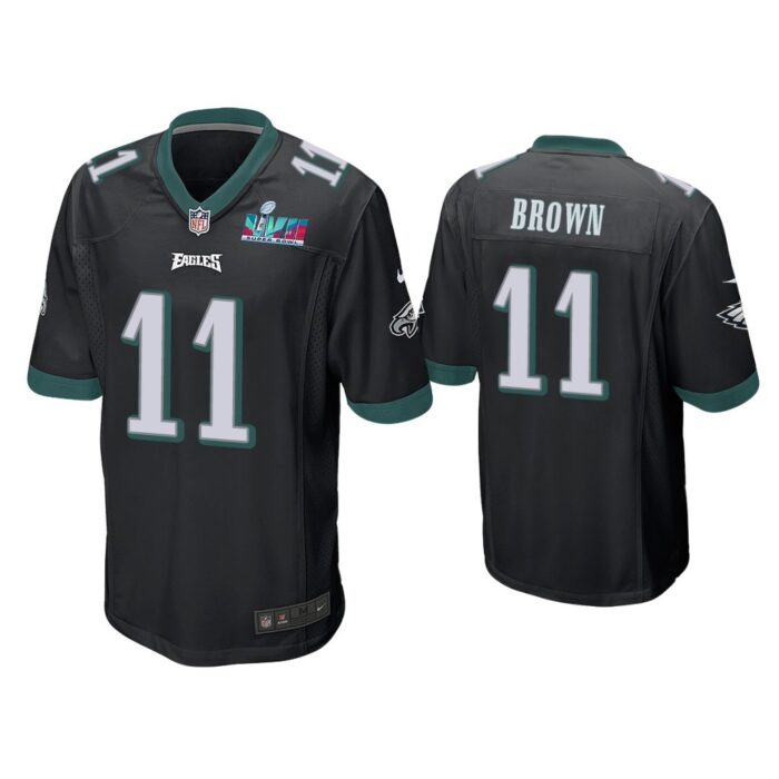 A.J. Brown Philadelphia Eagles Super Bowl LVII Black Game Jersey