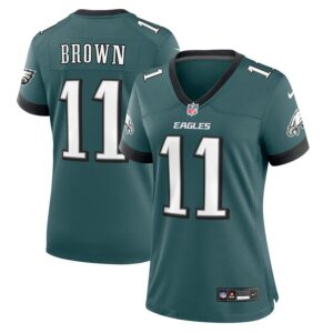 A.J. Brown Philadelphia Eagles Women's Team Game Jersey - Midnight Green