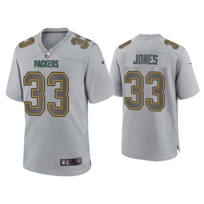 Aaron Jones Green Bay Packers Gray Atmosphere Fashion Game Jersey