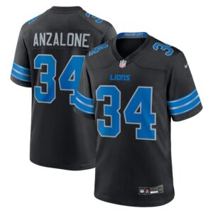 Alex Anzalone Detroit Lions 2nd Alternate Game Jersey - Black