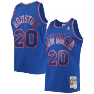 Allan Houston New York Knicks 1996/97 Throwback Dark Swingman Jersey - Blue