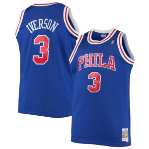 Allen Iverson Philadelphia 76ers 1996/97 Big & Tall Hardwood Classics Swingman Jersey - Royal