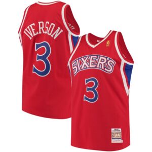 Allen Iverson Philadelphia 76ers 1996/97 Hardwood Classics Jersey - Red