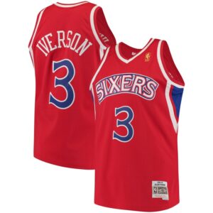 Allen Iverson Philadelphia 76ers 1996/97 Hardwood Classics Swingman Jersey - Red