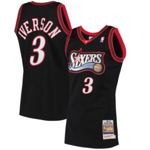 Allen Iverson Philadelphia 76ers 1997/98 Hardwood Classics Jersey - Black