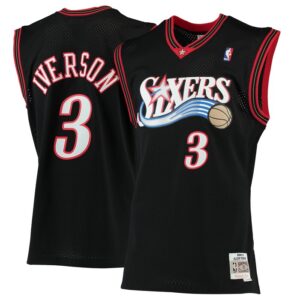 Allen Iverson Philadelphia 76ers 2000/01 Hardwood Classics Swingman Jersey - Black