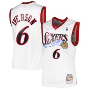 Allen Iverson Philadelphia 76ers 2001/02 Hardwood Classics Swingman Jersey - White