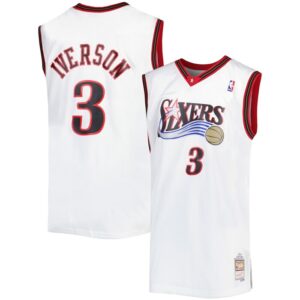 Allen Iverson Philadelphia 76ers Big & Tall Hardwood Classics 1996/97 Swingman Jersey - White