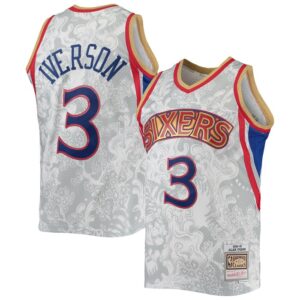 Allen Iverson Philadelphia 76ers Hardwood Classics 1996/97 Lunar New Year Swingman Jersey - White