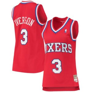 Allen Iverson Philadelphia 76ers Women's 2002/03 Hardwood Classics Swingman Jersey - Red