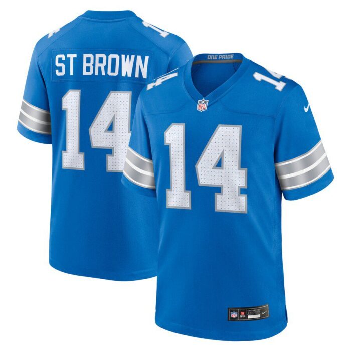 Amon-Ra St. Brown Detroit Lions Game Jersey - Blue