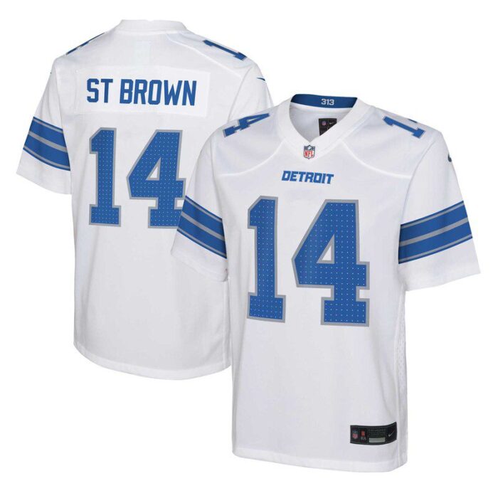 Amon-Ra St. Brown Detroit Lions Youth Player Game Jersey - White