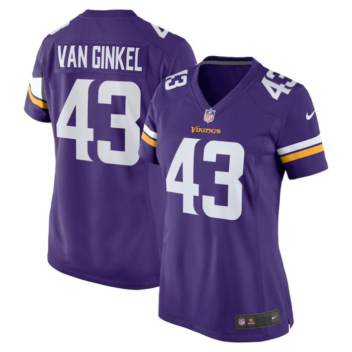 Andrew Van Ginkel Minnesota Vikings Women's Team Game Jersey - Purple