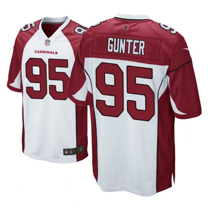 Arizona Cardinals #95 White Men Rodney Gunter Game Jersey