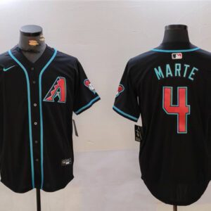 Arizona Diamondbacks #4 Ketel Marte Black Cool Base Stitched Baseball Jersey