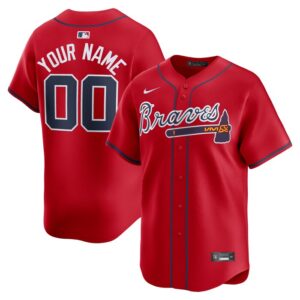 Atlanta Braves Alternate Limited Custom Jersey - Red