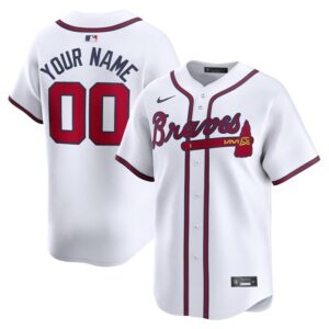 Atlanta Braves Youth Home Limited Custom Jersey - White