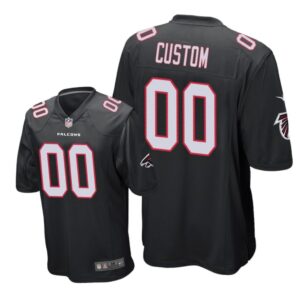 Atlanta Falcons #00 Black Men Custom Game Jersey