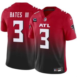 Atlanta Falcons #3 Jessie Bates III Red/Black 2024 F.U.S.E With 3-Star C Patch Vapor Untouchable Limited Football Stitched Jersey