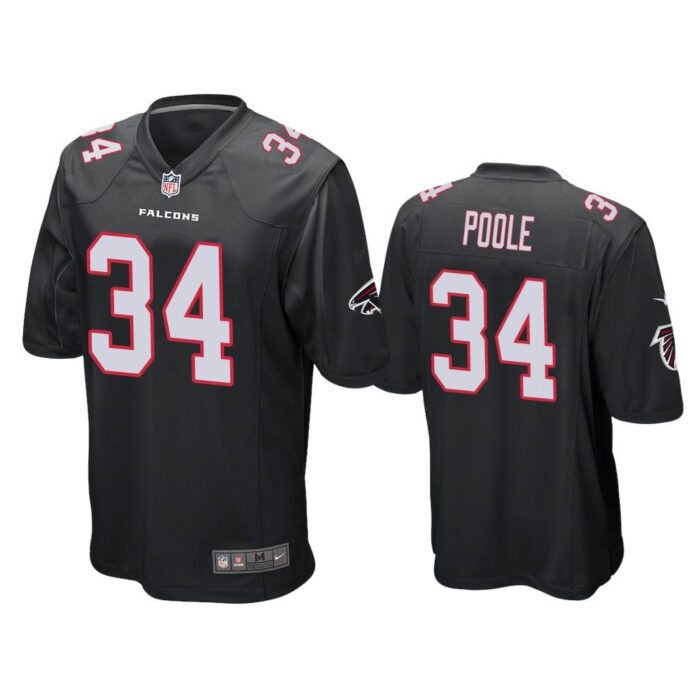 Atlanta Falcons #34 Black Men Brian Poole Game Jersey