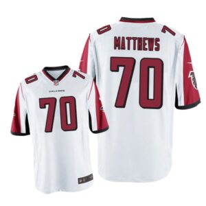 Atlanta Falcons #70 White Men Jake Matthews Game Jersey