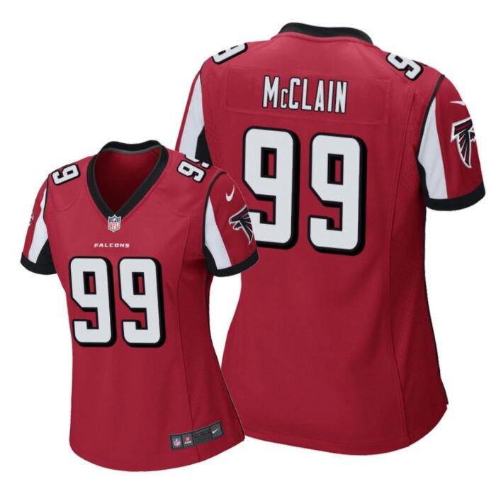 Atlanta Falcons #99 Red Terrell McClain Game Jersey - Women