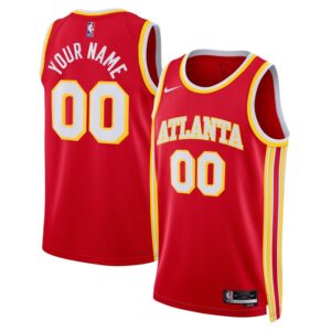 Atlanta Hawks Unisex Swingman Custom Jersey Red - Icon Edition