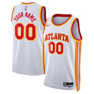 Atlanta Hawks Unisex Swingman Custom Jersey White - Association Edition