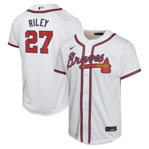 Austin Riley Atlanta Braves Youth Home Game Player Jersey - White