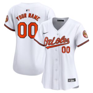 Baltimore Orioles Women Home Limited Custom Jersey - White