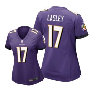 Baltimore Ravens #17 Purple Jordan Lasley Game Jersey - Women