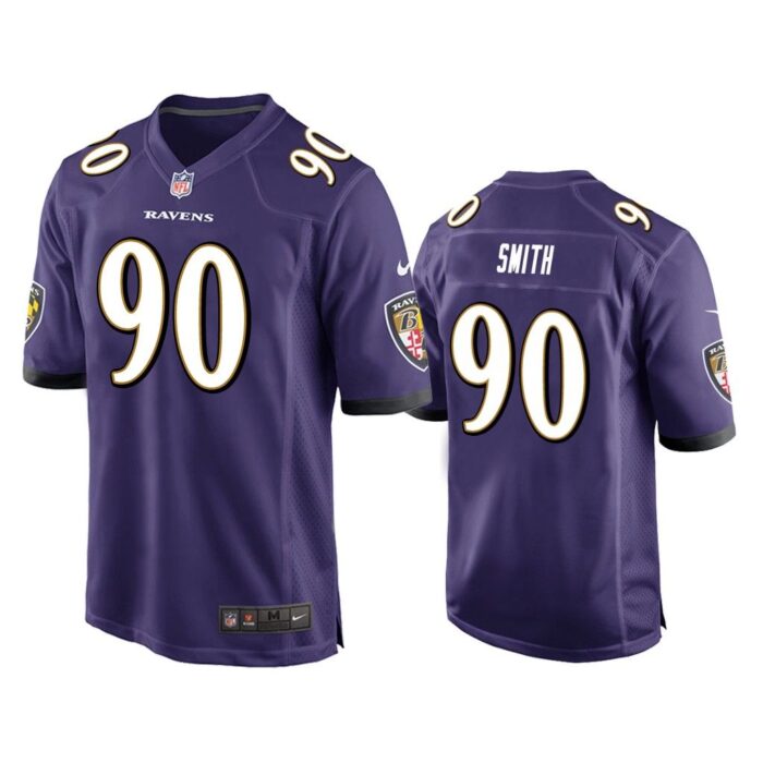 Baltimore Ravens #90 Purple Men Za'Darius Smith Game Jersey