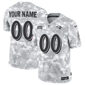 Baltimore Ravens Active Player Custom 2024 F.U.S.E Arctic Camo Salute to Service Limited Football Jersey