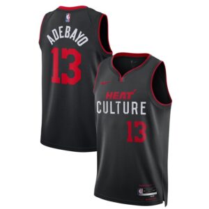 Bam Adebayo Miami Heat Unisex 2023/24 Swingman Jersey - Black - City Edition