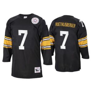 Ben Roethlisberger Pittsburgh Steelers Black 1975 Throwback Jersey