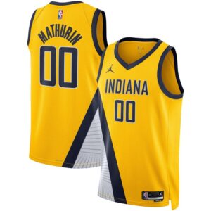 Bennedict Mathurin Indiana Pacers Unisex Swingman Jersey - Statement Edition - Gold